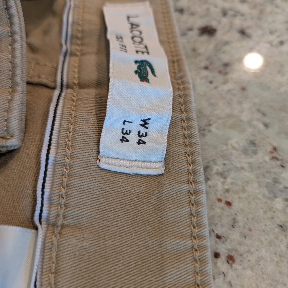 Lacoste Men's Slim-Fit Chino Pants 34/34 View 6